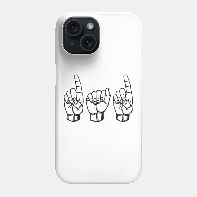 Dad Sign Language Phone Case by teecloud
