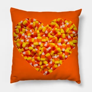 Candy Corn Heart Pillow