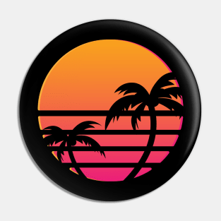 Outrun Tropical Sun Pin