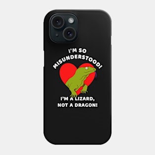 🦎 I'm a Lizard, Not a Dragon, Misunderstood Komodo Dragon Phone Case