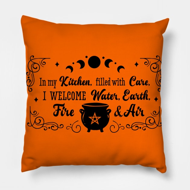 In my kitchen filled Pillow by Myartstor 