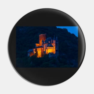 Katz Castle, St. Goarshausen, Rhineland-Palatinate, Rhine, Middle Rhine, Castle Pin