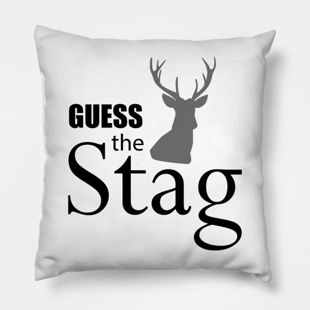 Guess the stag Mens Stag do weekend party night id Pillow by ownedandloved