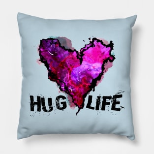 Hug Life - Pink Pillow