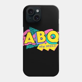 Albuquerque, New Mexico Retro 90s Logo Phone Case