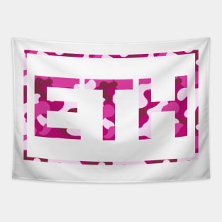 Ethereum Pink Camo Tapestry