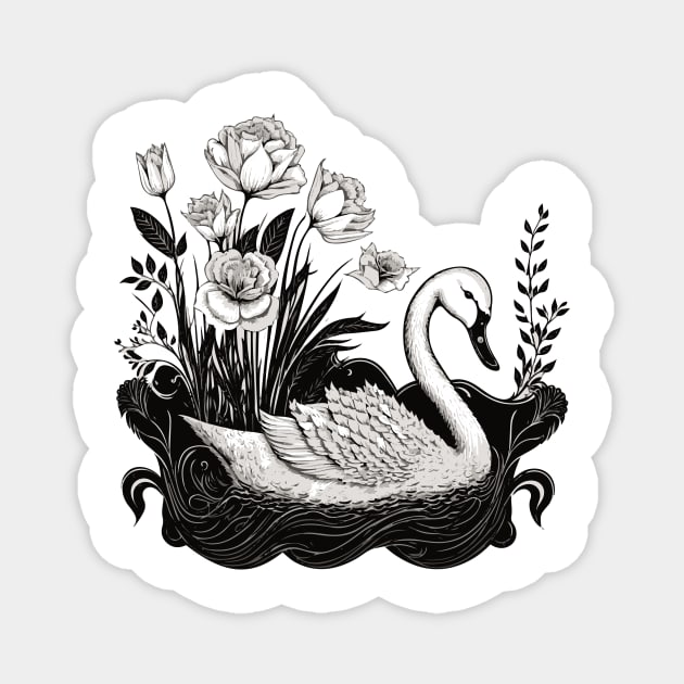 Beautiful Swan Magnet by gblackid