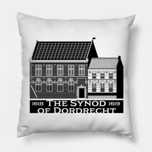 Reformed christian art. Dort synod of 1618. Arminians vs. Calvinists. Pillow