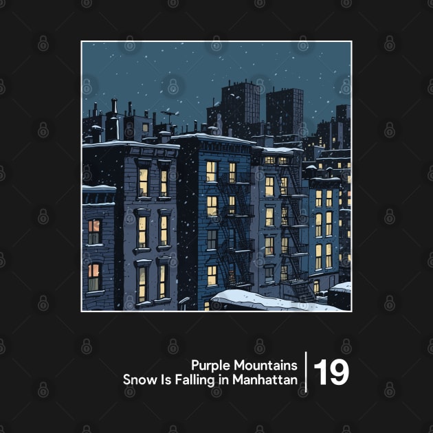 Snow Is Falling in Manhattan - Minimalist Illustration Artwork by saudade