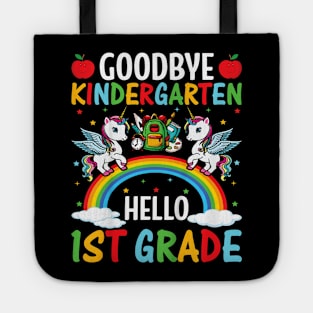 Kids Goodbye Kindergarten Hello 1St Grade Graduation Rainbow Kids Tote