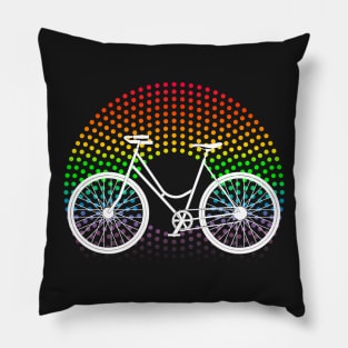 Bike Rainbow Pillow