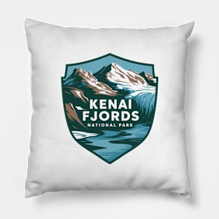 Kenai Fjords National Park Emblem Pillow