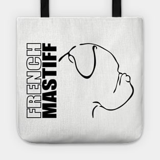 French Mastiff profile dog lover Tote