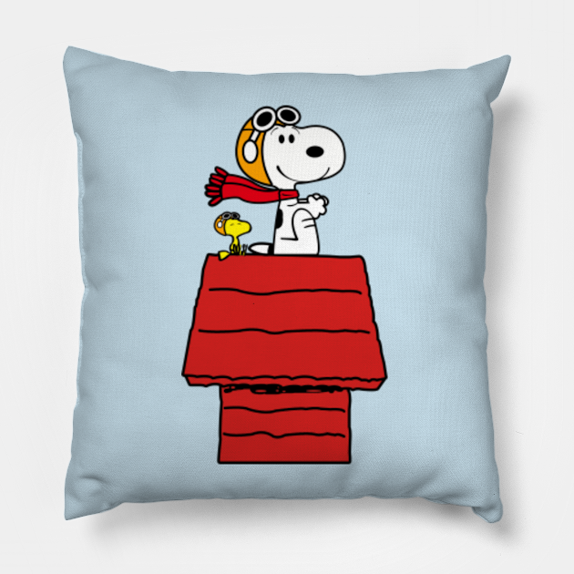 Snoopy Pilot Airplane Snoopy Pillow Teepublic