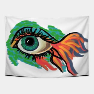 Fish Eye Flashes Tapestry