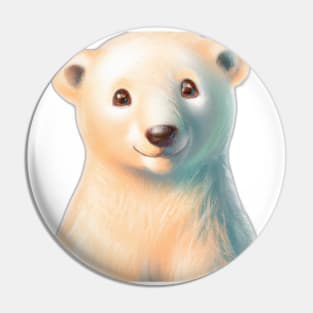 Cute Polar Bear Drawing Pin