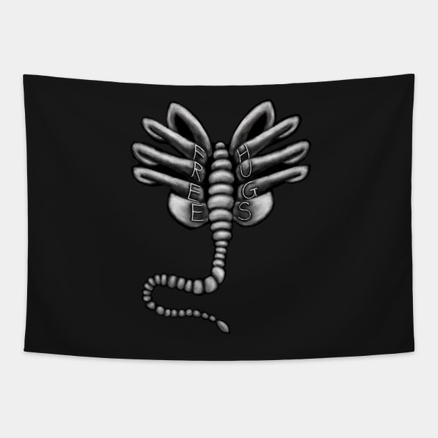 Free hugs! (Alien / Face Hugger) Tapestry by EstrangedShop