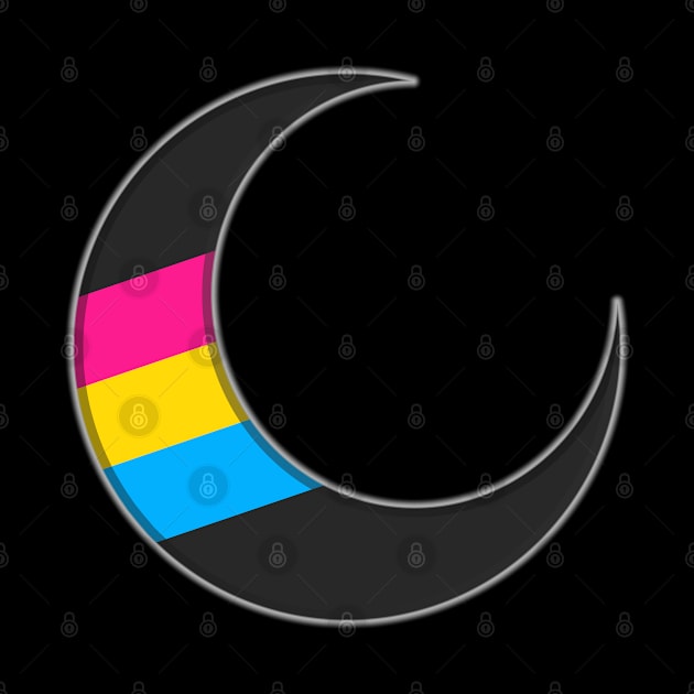 Pan Pride Crescent Moon by Curse Me Not