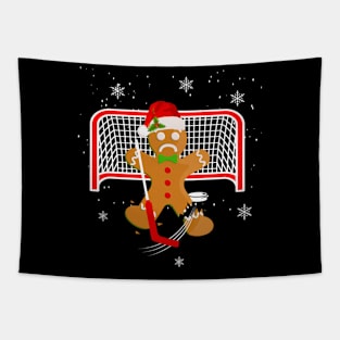 Hockey Goalie Gingerbread Goalie Tapestry