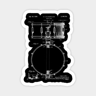 Drum Player Gift Vintage Patent Image Magnet