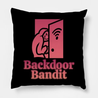 Backdoor Bandit: A Hacker/Red Team Design (Red w/ Text) Pillow