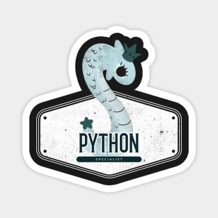 Python Coder Specialist Cute Dragon Magnet