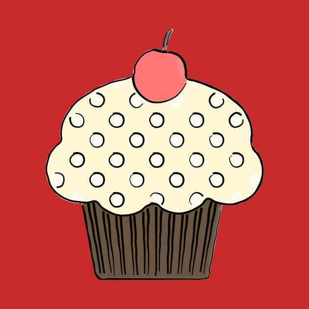 Cute Cartoon Cupcake by HappyPixelDesigns