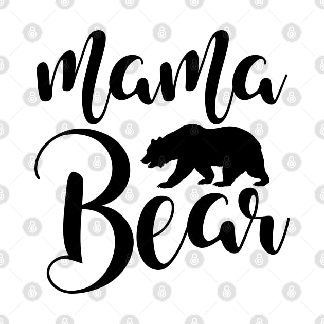 Mama Bear black by TheBlackCatprints