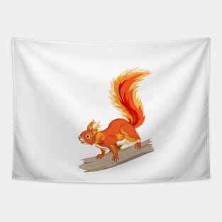 Illustration of cute squirrel Tapestry
