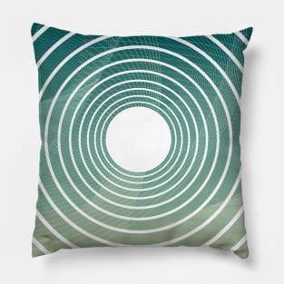 Blue gold Geometric circle abstract Pillow