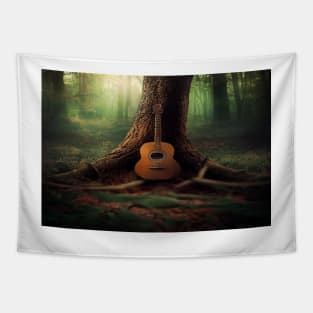 Acoustic Guitar Tree Of Life / Unwind Art Work Design Tapestry