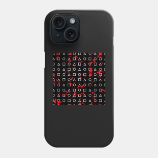 bloody shapes on black Phone Case