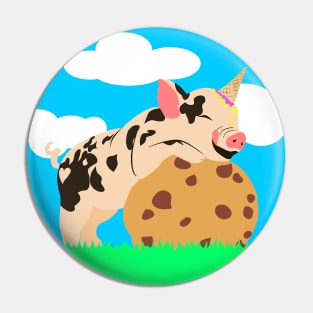 Baby pig ice cream horn Pin