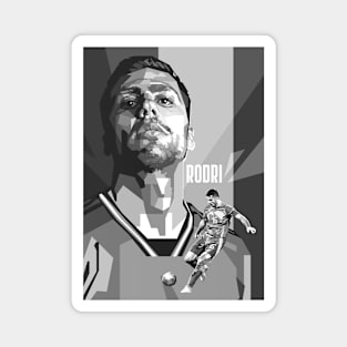 Rodri grayscale Fan art Illustration Magnet