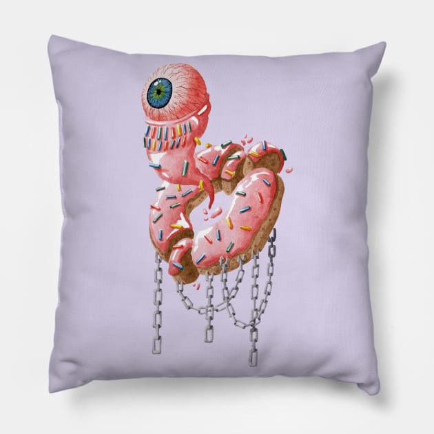 Monsterlicious - Ghost Donut Pillow by Studio Mootant