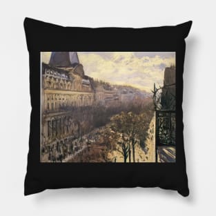 boulevard des italiens - Gustave Caillebotte Pillow