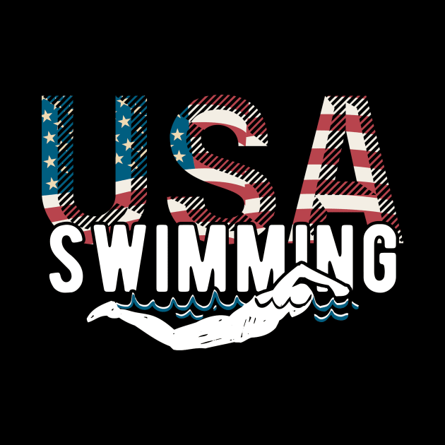 USA Swimming Team American Flag Sport Support Athlete Tokyo by andreperez87