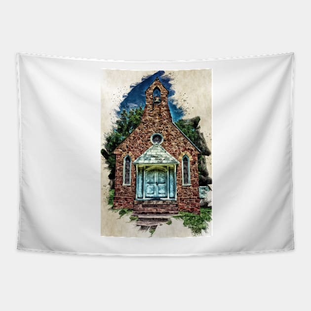 Country Chapel Tapestry by JimDeFazioPhotography