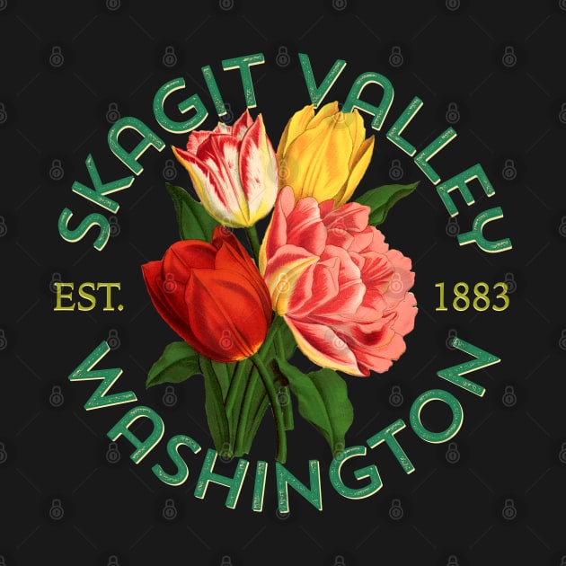 Skagit Valley Washington Vintage Tulip Gardeners Floral by Pine Hill Goods