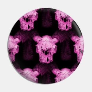 Pink Animal Skull Faux Taxidermy Pin