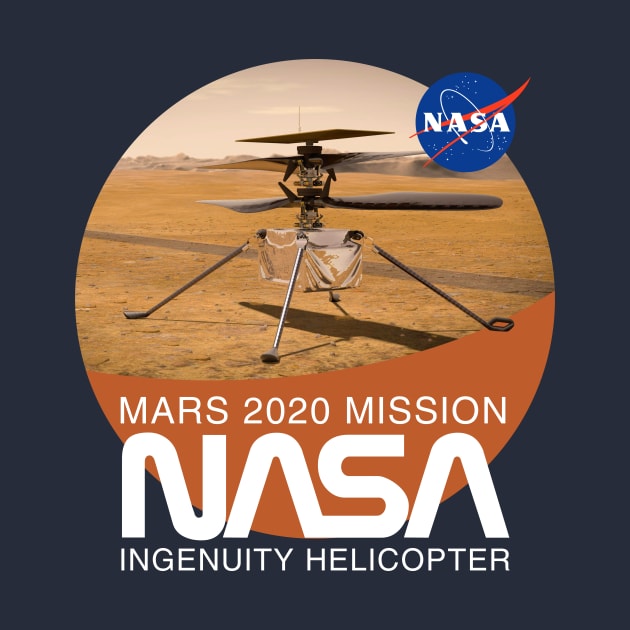 NASA Ingenuity Mars Helicopter by Bear Tees