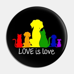 Cute dog rainbow Pin