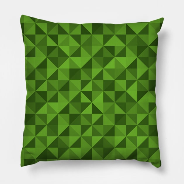Green polygon Pillow by Artsemg Studio