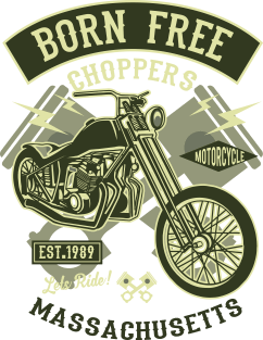 Born Free Choppers T-Shirt Magnet