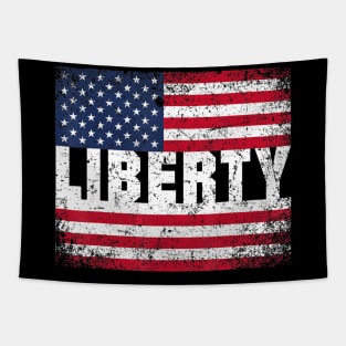 Liberty Vintage American Flag Patriotic 4th of July Tapestry
