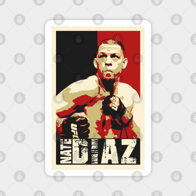 Nate Diaz Pop Art Style Magnet by mia_me