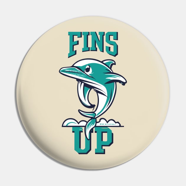 Fins Up For Dolphin Pin by jorinde winter designs