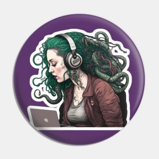 Green Girl Pin