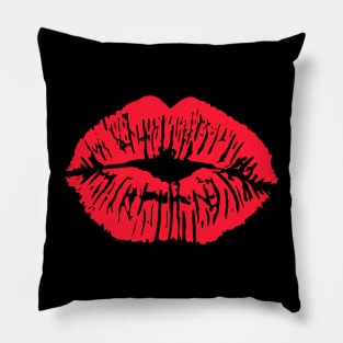 Red lips lipstick Kiss Pillow