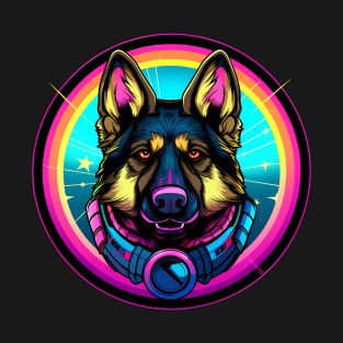 German Shepherd Cosmic Space Dogs Galaxy Astronaut T-Shirt